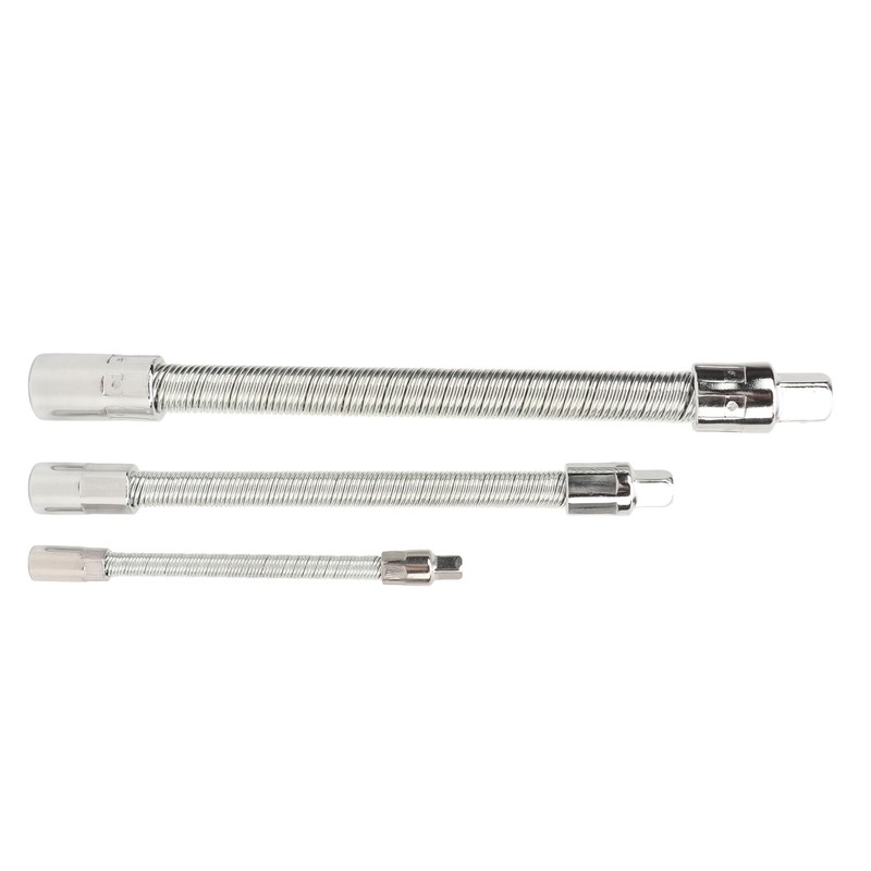 3PCS Flexible Extension Rods Wrench Socket Universal Connecting Rod for