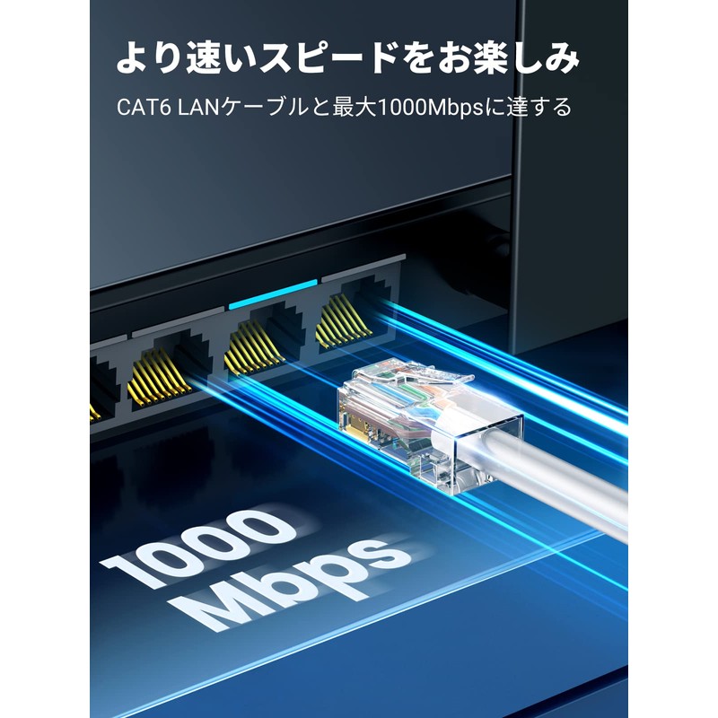 UGREEN LAN Connector, RJ45 Connector, CAT6 (50 Pieces), Self-acting RJ45