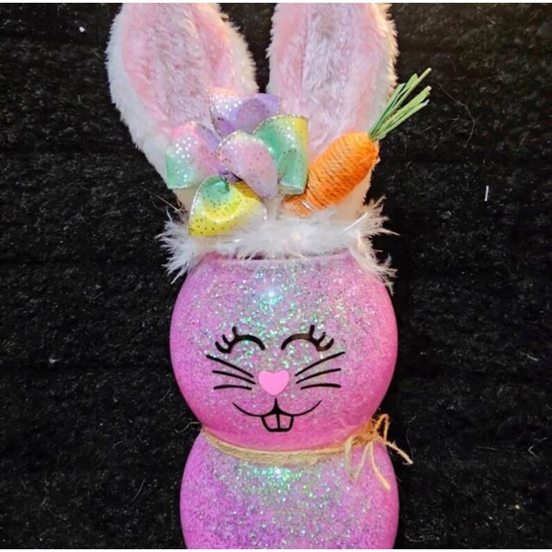 18 Pcs Easter Bunny Face Vinyl Decals - Bunny Faces