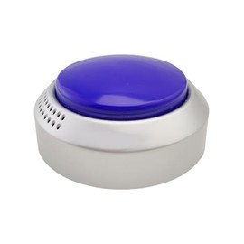 LAKXIUL Talking Button Clock - for The Blind, Elderly or Visually impaired (Blue and Silver)