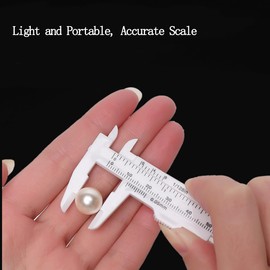 3PCS Calipers Measuring Tool Double Scale Plastic Digital Vernier Caliper Metric and English Caliper Vernier Calipers for Measuring Jewelry, Carpentry, Office, Garage, Students Experiment (80mm)