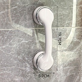 YIDELAI - Suction Cup Door Handle, Adhesive Cabinet Handle, Suitable for Kitchen Sliding Doors, Window Glass, Refrigerator Doors, cabinets, etc (Cream-White)