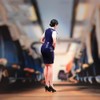 SOUFORCE 1/18 Scale Scene Props Figure Stewardess with Blue Suit
