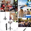 Selfie Stick Tripod, 35" Extension, Bluetooth Camera Remote, Attached Fill