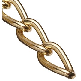 Campbell Chain Hobby/Craft Sash Chain 200 Trade Size Brass Plated 49' / Reel