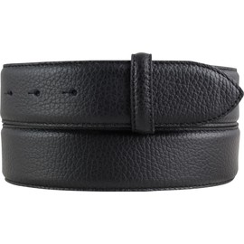 BELTINGER Belt with Pigment Embossing and Quilted Seam without Buckle 4 cm Fashionable Leather Belt for H-Buckle 40 mm Women Men Jeans Belt 4 cm, black