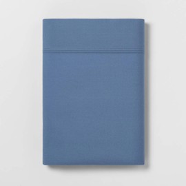 Ultra Soft 100% Cotton Blue Flat Sheet 300 Thread Count - Twin XL