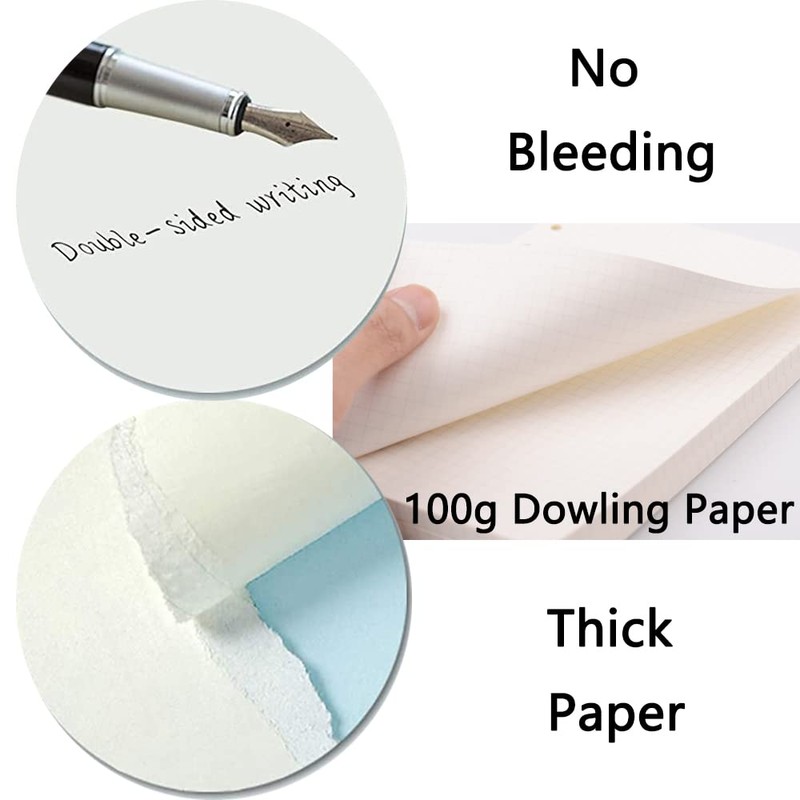 A5 Refills Paper, 160 Pages/80 Sheets Refill Pad, Insert Ruled