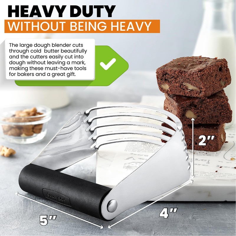 Spring Chef Large Dough Blender & Biscuit Cutter Set, Heavy