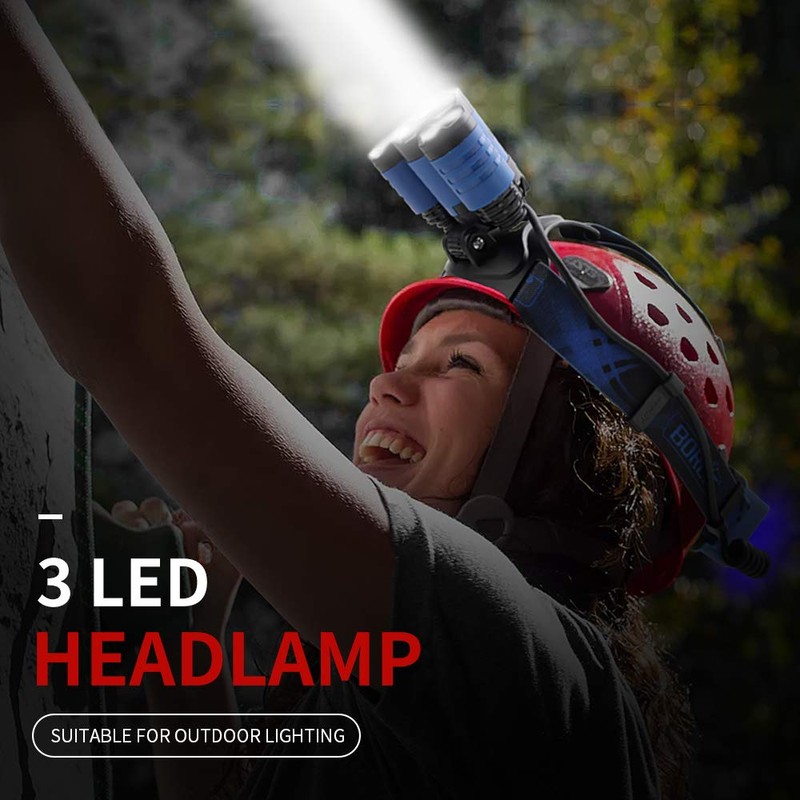 BORUIT B21 Headlamp Rechargeable LED 5000 High Lumens Head Lights