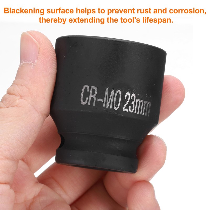 sourcing map 4 Point Square Socket 1/2" Drive 23mm Metric