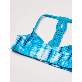 Kanu Surf Traje de baño Deportivo de 2 Piezas con Cuello en V para niña, Willow Aqua Tie-Dye, 4