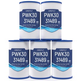 Grefilt PWK30 Hot Tub Filter Compatible with Hot Springs Spa Filters, Watkins 31489, Unicel C-6430, Filbur FC-3915, 71825, 73178, 73250, P/N0969601, 30 sq.ft. 5-Pack
