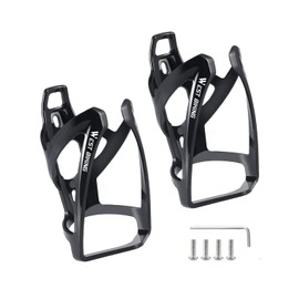 OIENNI Bicycle Bottle Cage Bicycle Bottle Holder Drink Holder for Motorcycles, Easy to Install, Lightweight, Convenient to Use, Plastic Bottle Holder for Cycling, Road Bike, Cross Bike, Mountain Bike, Set of 2 (Black)