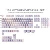 JOMKIZ PBT Keycaps,129 Keys Dye Sublimation Cherry Profile Keycaps Side