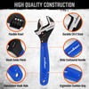 HORUSDY 3-Piece Adjustable Wrench Set (6/8/10 in), Wide Jaw Black