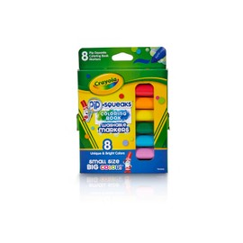 Crayola Pip Squeaks Washable Markers, Mini Markers in Classic Colors, 8 Count