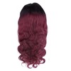 Burgundy Body Wave Ombre Brown 4x4 Lace Closure Wigs 1B99j