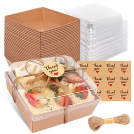 MZTOOL 50Pack Small Charcuterie Boxes Charcuterie Boxes with Clear Lids, 5-Inch Dessert Boxes for Sandwiches pertain SáNdwiches, Galletas, Sushi, Rebanadas De Pastel, Fresas
