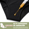 Calzones Menstruales Mujer, Flujo Abundante 60 ml, Pack de 3(L)