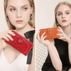 RRANCharltu Women's Large Capacity Leather Purse, red, Elegant