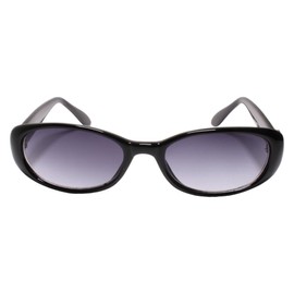 Old School Gold Embellish Temple Rectangular Black Sunglasses