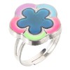 BESPORTBLE 5pcs Adjustable Flower Design for Women Color Changing Finger