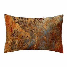 Axzaz Rust Metal Pillowcase Brown Old Iron Steel Door Super Soft Cozy Pillow Case Fade, Stain Resistant with Envelope Closure Pillow Cover Colorful King Size 20X36 Inches