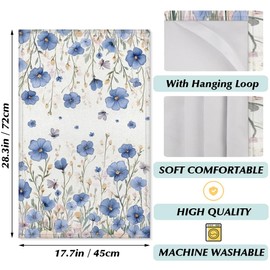 Kolabimo Wildflower Poppy Flowers Kitchen Towels Set of 2 Soft Super Absorbent Dish Towels 28.3x17.7 Inch Quick Dry Microfiber Hand Towel for Cooking Cleaning and Kitchen Decor