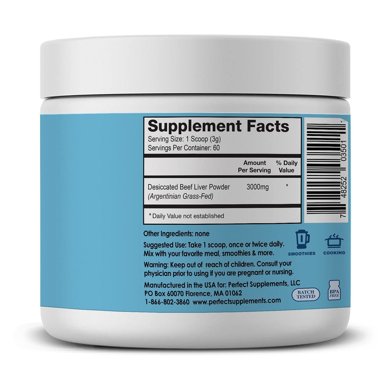 Perfect Supplements – Perfect Desiccated Liver Powder – 180 Grams
