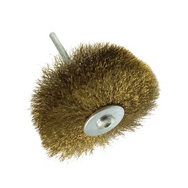 TEHAUX Steel Wire Polishing Brush for Rotary Tools Copper-plated Drill Wheel Accessory for Rust Removal Surface Cleaning and Polishing Textures