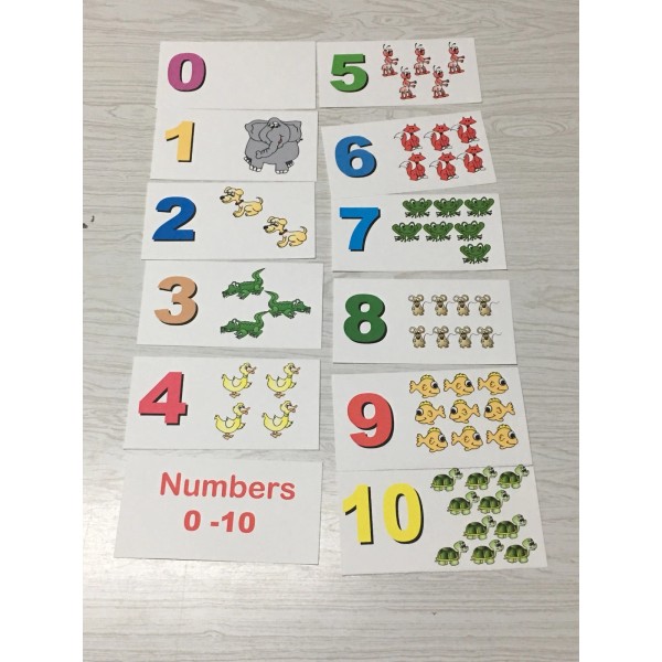 Unbranded Number Counting Matching Cards 1-10 Preschool Educational supplies