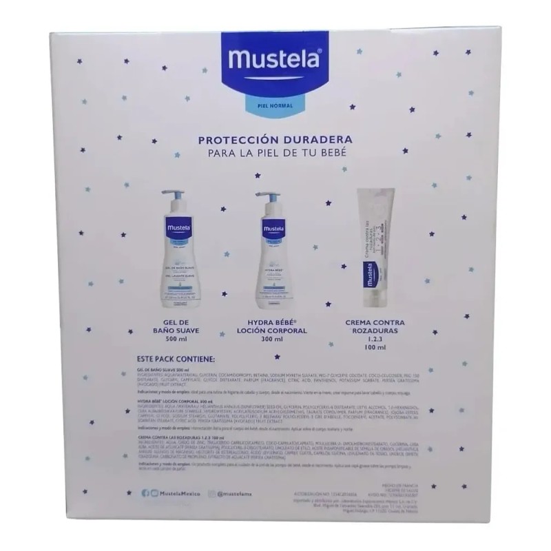Set De Cuidado Para El Bebe 3 Piezas Mustela Cc