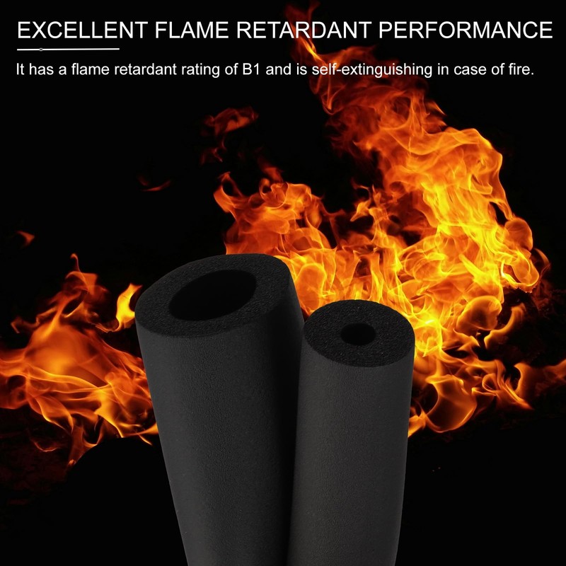 PATIKIL 1/2"(13mm) ID x 6Ft Pipe Insulation Foam Tube, 5Pcs