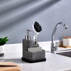 ZCCZ Black Soap Dispenser with Sponge Holder, Kitchen Soap Dispenser