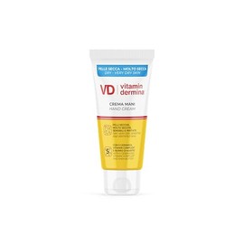 VITAMINDERMINA Crema Mani 50 ml – Riparatrice e Protettiva – Per Pelle Secca, Molto Secca e Sensibile – Con 5 Ceramidi, Burro di Karité e Vitamin Complex® – Adulti e Bambini – Idrata 24H