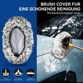 color tree Waschbürstenüberzug Mikrofaser Brush Cover Auto, Waschhandschuh Auto Bürstenüberzug mit Aufbewahrungstasche für Autowasche Autopflege und SB Waschanlagen/Waschbox Bürste (2 Stück)