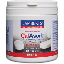 Lamberts Calasorb Calcium 800mg (As Citrate) Plus Vitamin D3 180 Tablets