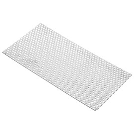 PATIKIL 7.9" L x 3.9" W Perforated Metal Sheets, 16Ga 0.12" Hole 304 Stainless Steel Mesh Stagger Expanded Perforated Metal Plate for Ventilation Filtration