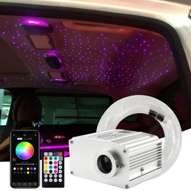 ATOKEE Starlight Headliner Kit, 10W Twinkle Fiber Optic Lights for Car Use, 200pcs*0.03in*6.5ft Car Star Roof Lights with APP/Remote Music Control