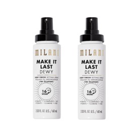 Milani Setting Spray + Primer, Make It Last Dewy - Dewy Finish Moisturizing Formula for Glow on the Go, Setting Spray for Makeup and Face Primer, Prime + Set + Hydrate, 2.03 Fl. Oz - 2 Pack
