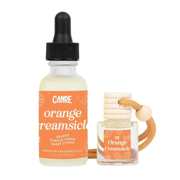 Car Freshener & Refill Bundle - Long Lasting Car Fragrance:_Orange