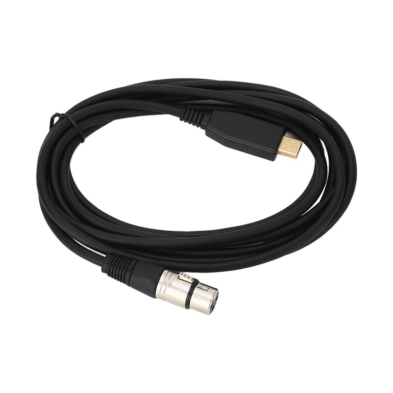 USB Microphone Cable USB to XLR Female Mic Link Converter
