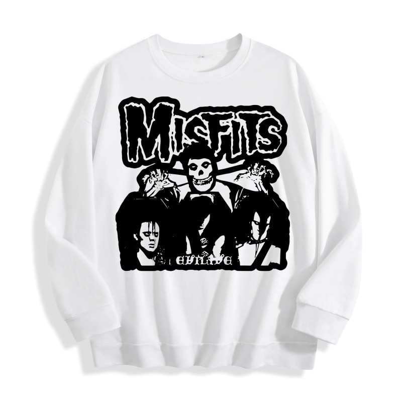 Misfits Band Evilive Graphic Crewneck Sweatshirt, US Warehouse, 6 ColorsSize: