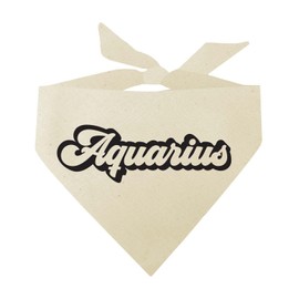 Aquarius Zodiac Retro Dog Bandana (Assorted Colors)