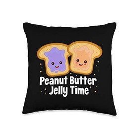 Peanut Butter Jelly Time Throw Pillow