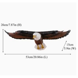 Large Spread Wing Bald Eagle Wall Decor Resin Eagle Sculpture for Home DecorColor: Brown, Size: One Size