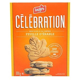 Celebration Leclerc Celebration Maple Leaf Creme Cookies, 350g/12.3 oz