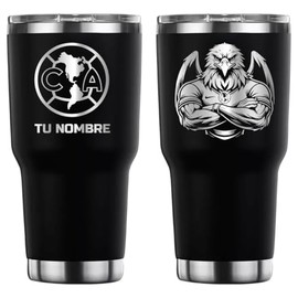 América Águilas Termo 30 Onzas Vaso Térmico Grabado Láser Fútbol Regalo Original
