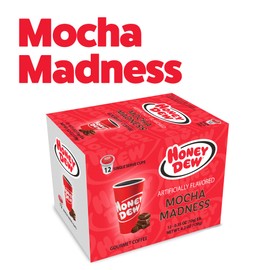 Honey Dew Donuts – Mocha Madness Flavored Coffee – Single Serve Coffee Pods, Compatible with Keurig Brewers – 12 Pods